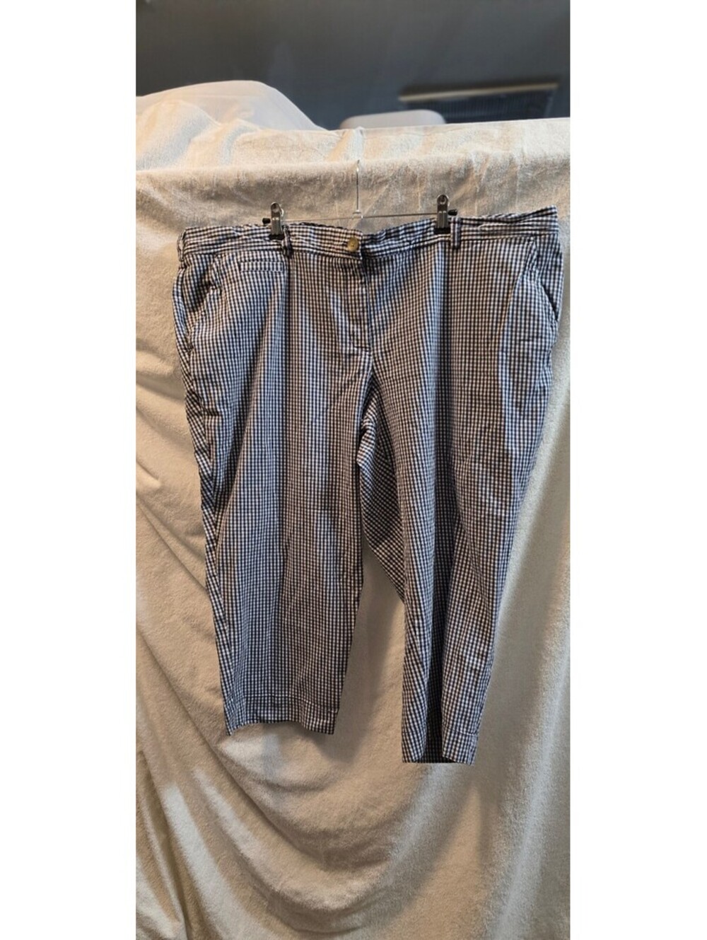 Lands' End Women's Fit 2 Gingham Check Pants Size 22WP